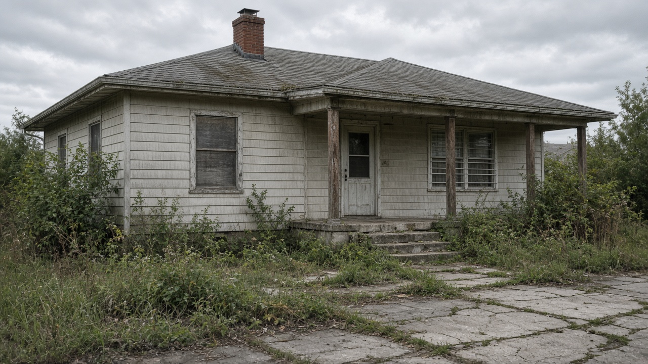 Vacant distressed house — HomeCashOffer buys as-is